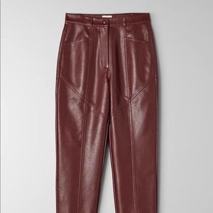 Aritzia Rebel Pant in Red/Brown